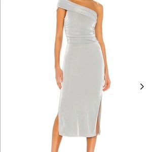 Lovers + Friends Stella midi dress silver